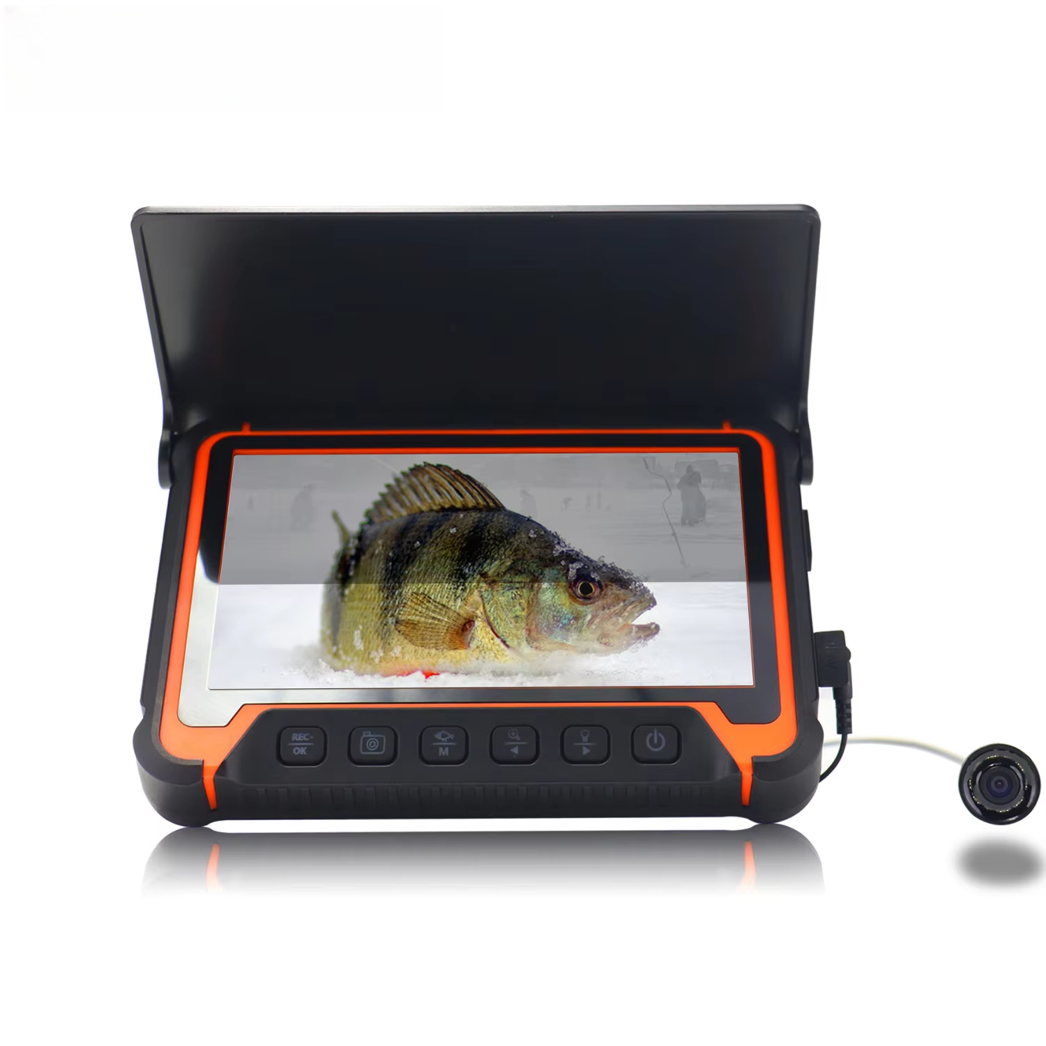 Fish Finder - 15m 7インチカラーLCDディスプレイ ポータブル魚群探知機 水中釣り用 1000TVL LEDライト