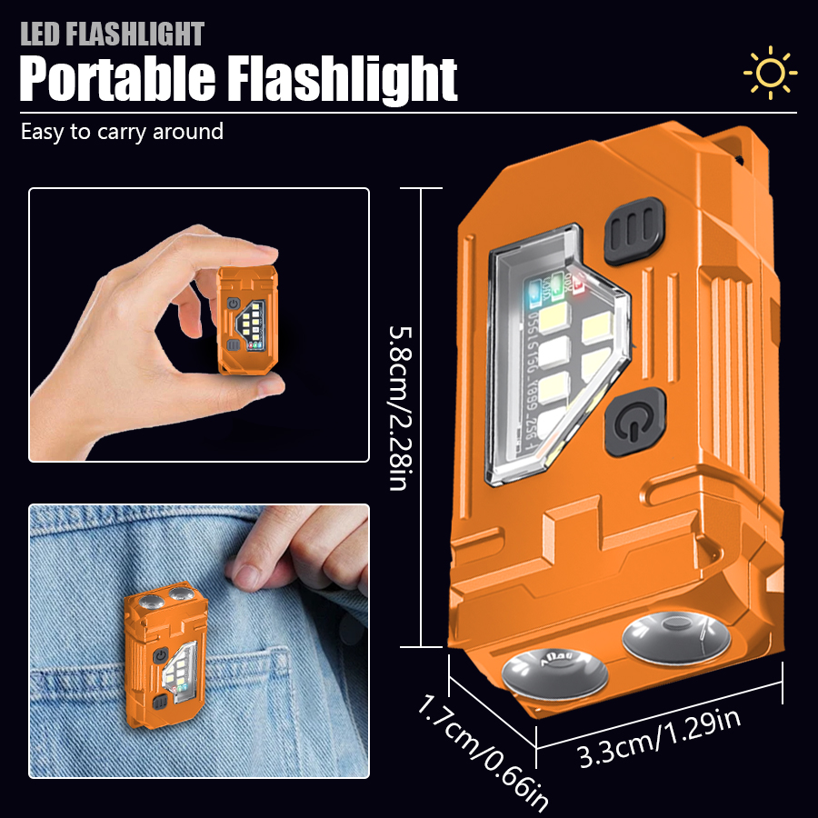 ミニキーホルダー EDC 懐中電灯充電式磁気トーチ超高輝度ポ - Fishing Light のレビューと価格